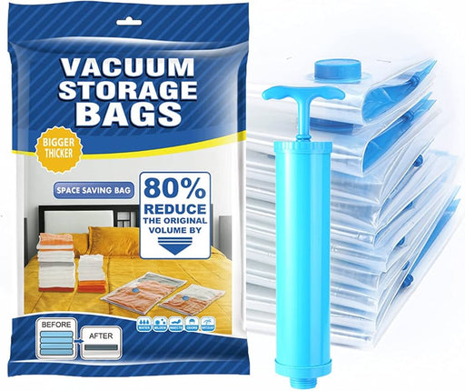 5 Pcs Vacuum Storage Bags with Hand Pump