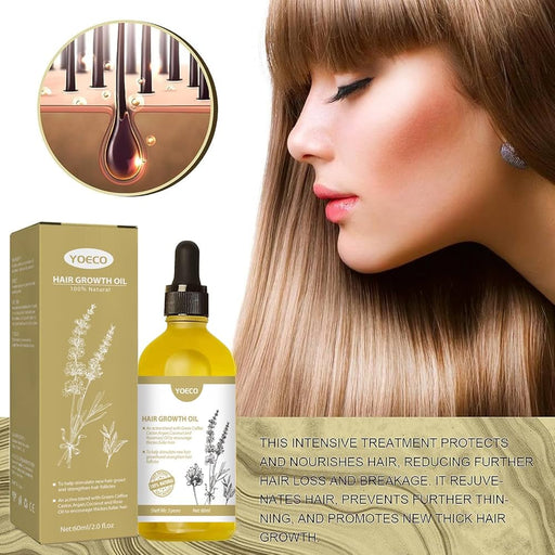 180 ML EELHOE Hair Growth Oil, Veganic Natural Oil, Hair Rosemary Oil for Dry Damaged Hair and Growth Thin Hair. (3Pcs)