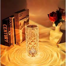 Crystal Diamond Table Lamp, 16 Color Changing Touch Lamp